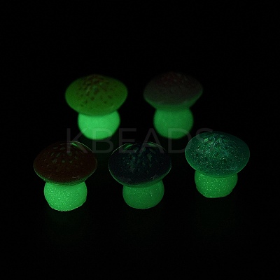 Luminous Resin Mushroom Ornament RESI-F045-12A-1