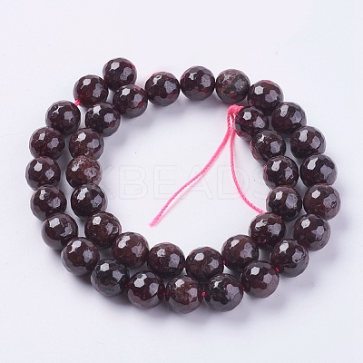 Natural Garnet Beads Strands G-G542-10mm-21-1