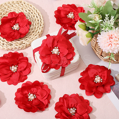 Polyester & Alloy & Acrylic & Abs Flower Ornament Accessories DIY-WH0588-78A-1