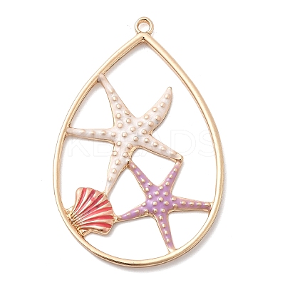 Brass Enamel Big Pendants KK-A277-16G-02-1