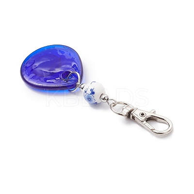 Handmade Lampwork Evil Eye Pendant Decorations HJEW-JM04143-03-1