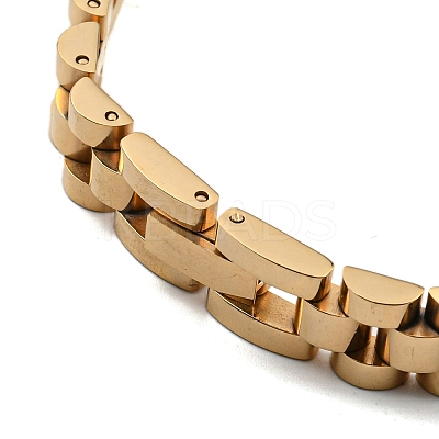 Ion Plating(IP) 304 Stainless Steel Thick Link Chain Bracelet BJEW-G649-10B-G-1