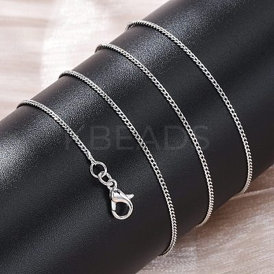 Brass Curb Chains Necklaces for Women NJEW-D302-73P-1