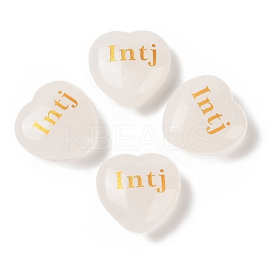 Natural Quartz Crystal Heart Engraving MBTI Figurines Statues for Home Office Desk Decorations X1-G-K353-05B-1