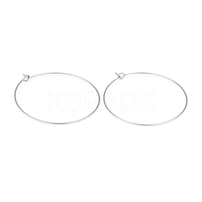316L Surgical Stainless Steel Hoop Earring Findings STAS-G229-07P-06-1