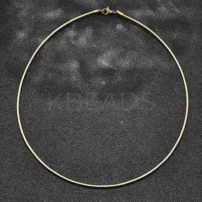 Casual Style 304 Stainless Steel Snake Chain Choker Necklaces STAS-O037-05G-1