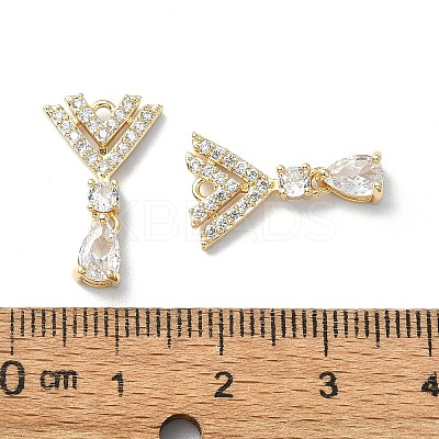Brass Micro Pave Cubic Zirconia Pendants FIND-Z029-07G-1