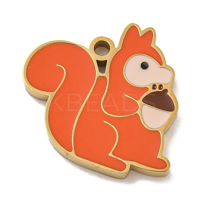 304 Stainless Steel Enamel Pendants STAS-Z093-07G-1