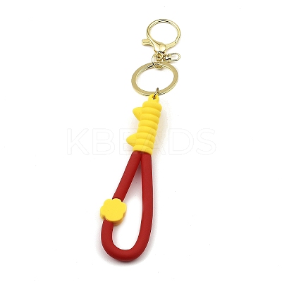 Cat Paw Print PVC Rope Keychains LS-KEYC-B015-03LG-04-1