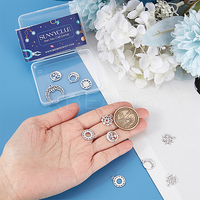 16Pcs 8 Style 304 Stainless Steel Charms STAS-SC0008-36-1-1