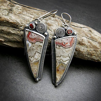 National Style Alloy Rhinestone Dangle Earrings FS-WGBC682-09-1
