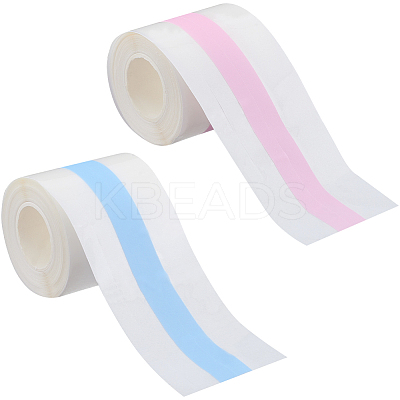 2 Rolls 2 Colors 5M Non-woven Fabrics Invisible Self Adhesive Bob Tape for Breast AJEW-GF0008-87-1