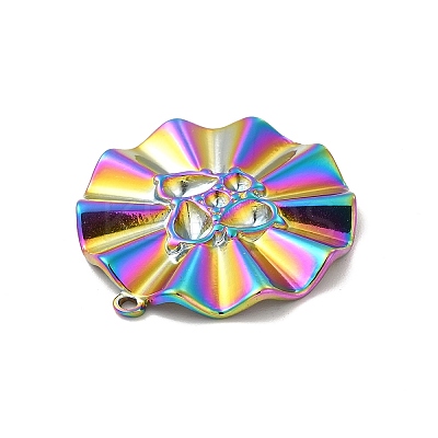 Ion Plating(IP) 304 Stainless Steel Pendants Rhinestone Settings STAS-B032-17MC-1
