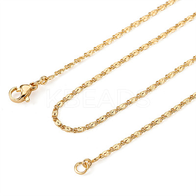 Brass Lumachina Chain Necklace for Women NJEW-TA0001-15-1