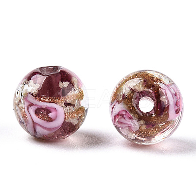 Luminous Handmade Gold Sand Lampwork Beads LAMP-T021-03N-1