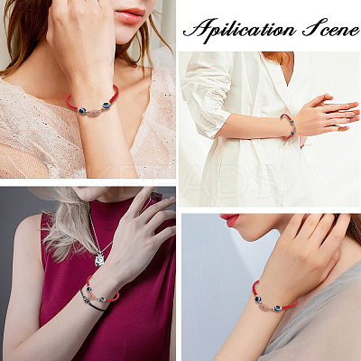 10Pcs Adjustable Braided Nylon Thread Link Bracelet Making AJEW-CA0003-89-1