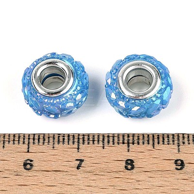 Opaque Resin European Beads RESI-T057-29D-1