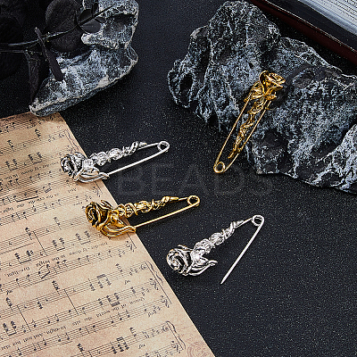 2Pairs 2 Colors Zinc Alloy Kilt Pins JEWB-FH0002-44-1