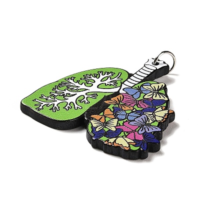 Perfect Printed Acrylic Pendants OACR-G018-01C-1