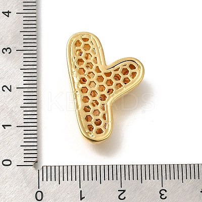 Brass Cubic Zirconia Pendants KK-M295-13G-Y-1