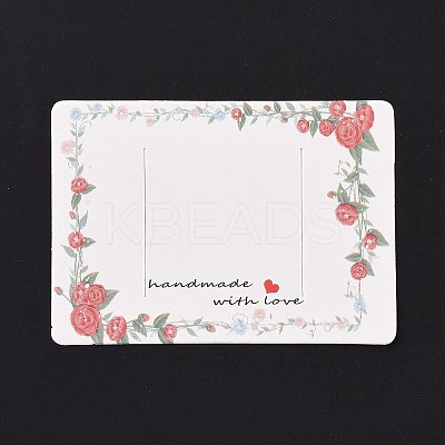 Rectangle Paper Hair Clip Display Cards DIY-B061-02E-1