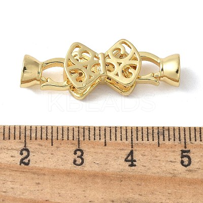 Brass Pave Clear Cubic Zirconia Fold Over Clasps KK-M320-30G-1