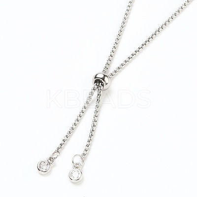 Adjustable 304 Stainless Steel Box Chain Slider Bracelet/Bolo Bracelets Making AJEW-JB00781-01-1