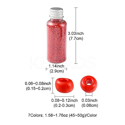 23338Pcs 7 Style Round Glass Seed Beads SEED-YW0002-25-1