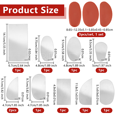 Stainless Steel Carving Shaping Knives Sets DIY-OC0013-75-1