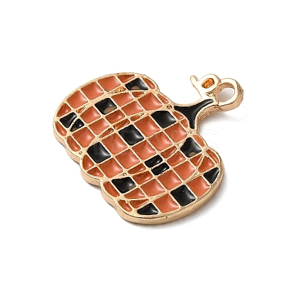 Thanksgiving Day Golden Tone Alloy Enamel Pendants ENAM-M002-01G-G-1