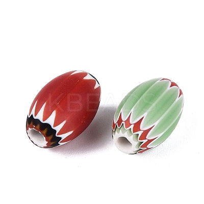 Handmade Millefiori Glass Barrel Beads LA-N002-04-1
