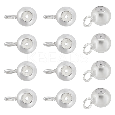 12Pcs 925 Sterling Silver Tube Bails STER-BC0003-18P-1