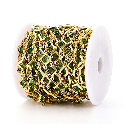 Brass Rhombus Link Chains CHC-N023-08C-G-1
