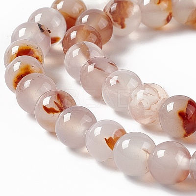 Natural Dendritic Agate Beads Strands X-G-C011-01A-1