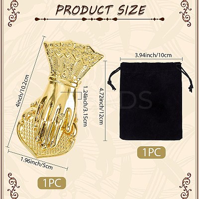 Alloy Hand Shaped Bookmark Clip AJEW-CP0006-94B-G-1