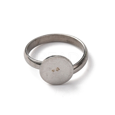 Adjustable 304 Stainless Steel Finger Rings Components STAS-L193-P01-10mm-1