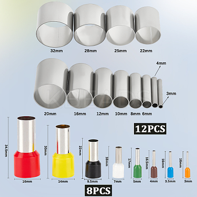 Plastic & Stainless Steel Clay Round Hole Cutter TOOL-CP0001-51-1