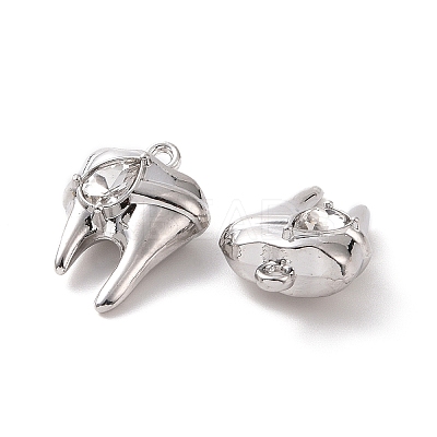 Rack Plating Alloy Glass Pendants FIND-I037-08P-01-1