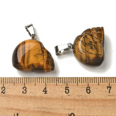 Natural Tiger Eye Pendants G-Z067-02P-13-1