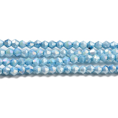 Opaque Baking Paint Glass Beads Strands DGLA-F002-01E-1