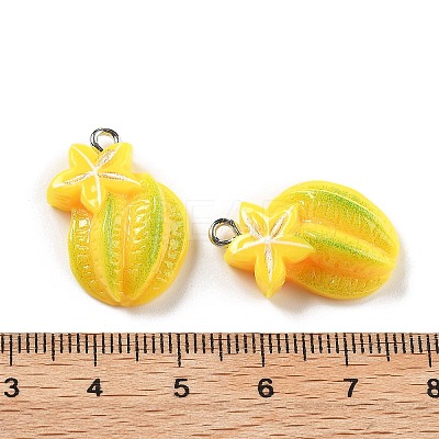 Opaque Resin Pendants LS-RESI-S013-02I-1