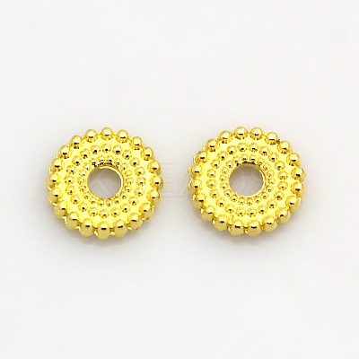 Disc Plating Zinc Alloy Spacer Beads PALLOY-N0101-08G-1