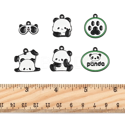 14Pcs 6 Styles Alloy Enamel Pendants ENAM-FS0002-60-1