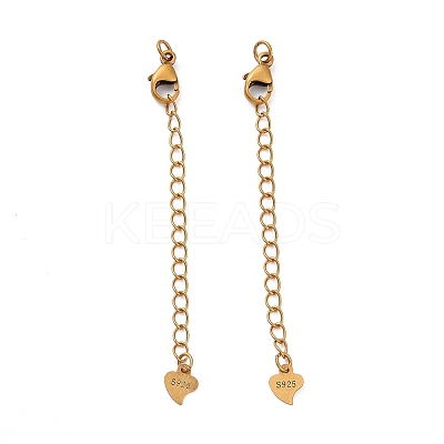 925 Sterling Silver Chain Extenders STER-D036-37AG-1