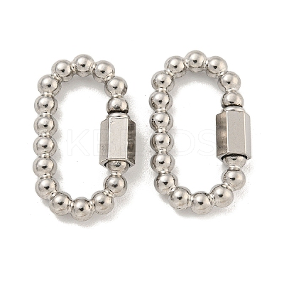 Non-Tarnish 304 Stainless Steel Screw Carabiner Lock Charms STAS-C092-07P-1