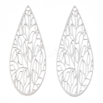 Rack Plating Brass Filigree Pendants LS-X-KKC-T001-68P-1