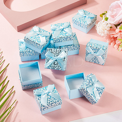Bowknot Cardboard Paper Ring Gift Storage Boxes CON-TAC0001-16E-1