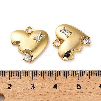 Brass Micro Pave Cubic Zirconia Pendants KK-P285-12G-1
