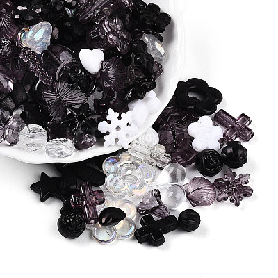 Transparent & Opaque Acrylic Beads TACR-T028-26A-1