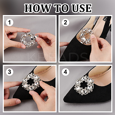 6Pcs 3 Styles Alloy Rhinestone Shoe Buckle Clips AJEW-PH0011-57-1